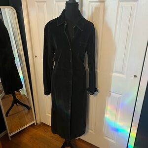 Talbots Black Long Sleeve Corduroy Dress